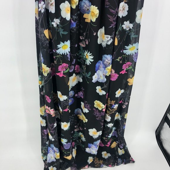 Little Mistress Tall floral kimono maxi dress - Picture 9 of 10
